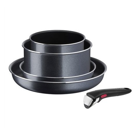 TEFAL | L1589502 | Frypan set Ingenio XL Force | Frying | Diameter 16cm/20cm/22cm/28 cm | Removable handle | Black